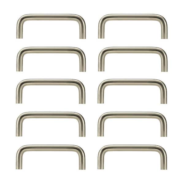 Richelieu Hardware (10-Pack) Livingston Collection 3 in. (76 mm) Brushed Nickel Functional Round Cabinet Bar Pull
