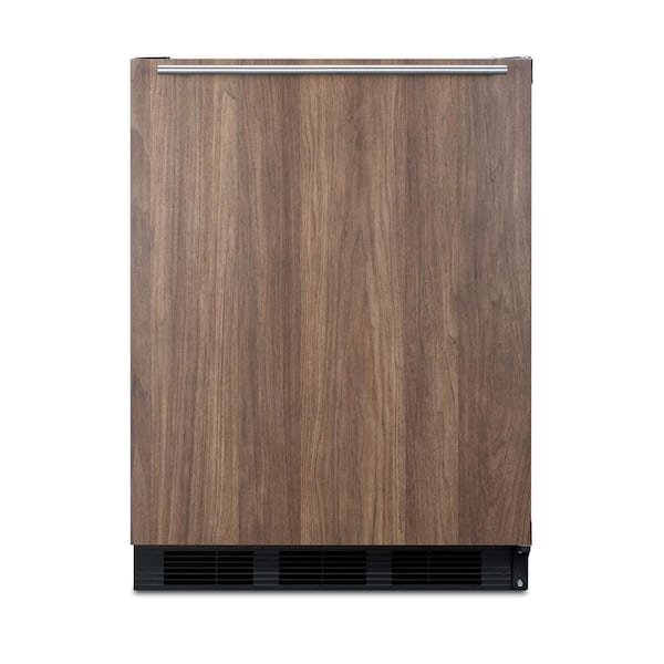Summit Appliance 24 in. W 5.5 cu. ft. Mini Refrigerator in Walnut without Freezer