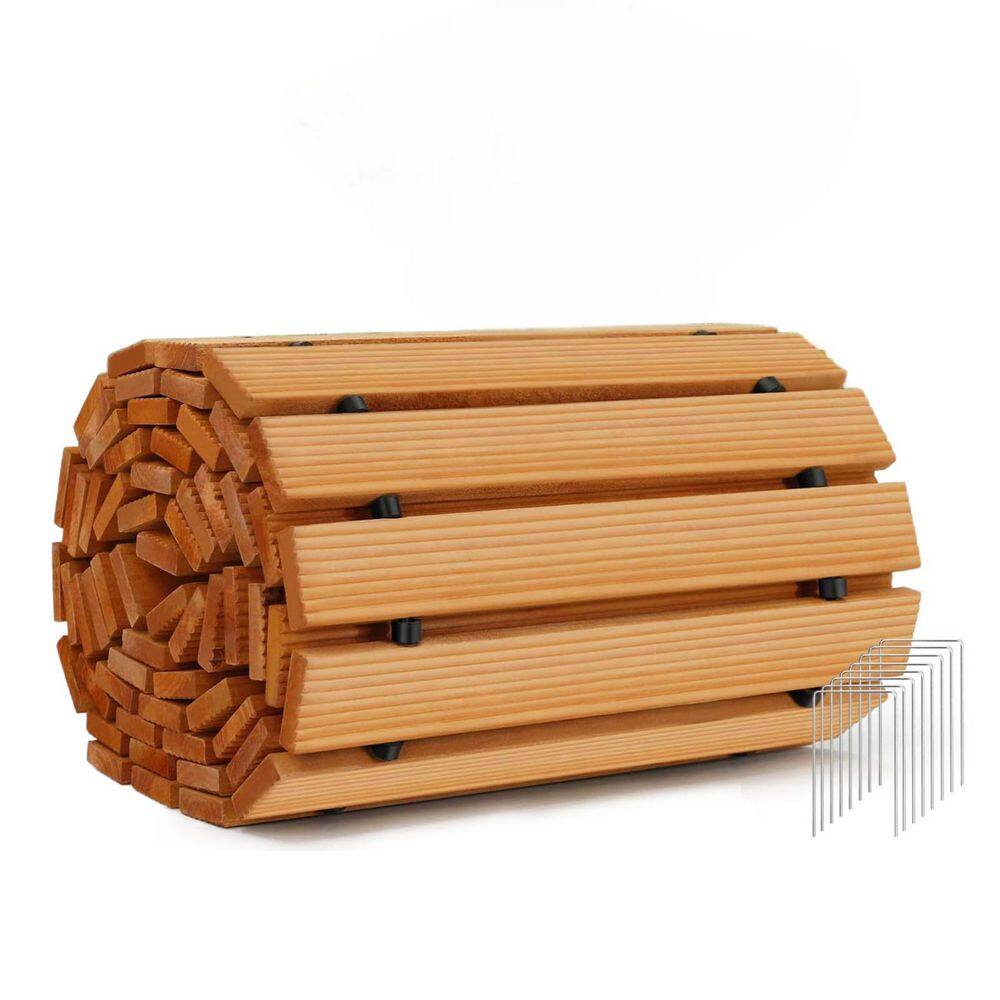 12 ft. Natural Color Wooden Garden Pathway, Weather-Resistant Patio Garden Walkways price history on PriceWatchPro