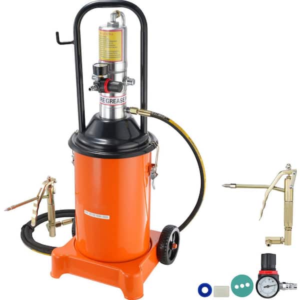 SKYSHALO Grease Pump, 3 Gal. 12L, Pneumatic Grease Bucket Pump, Air Operated Grease Pump with 13 ft. High Pressure Hose