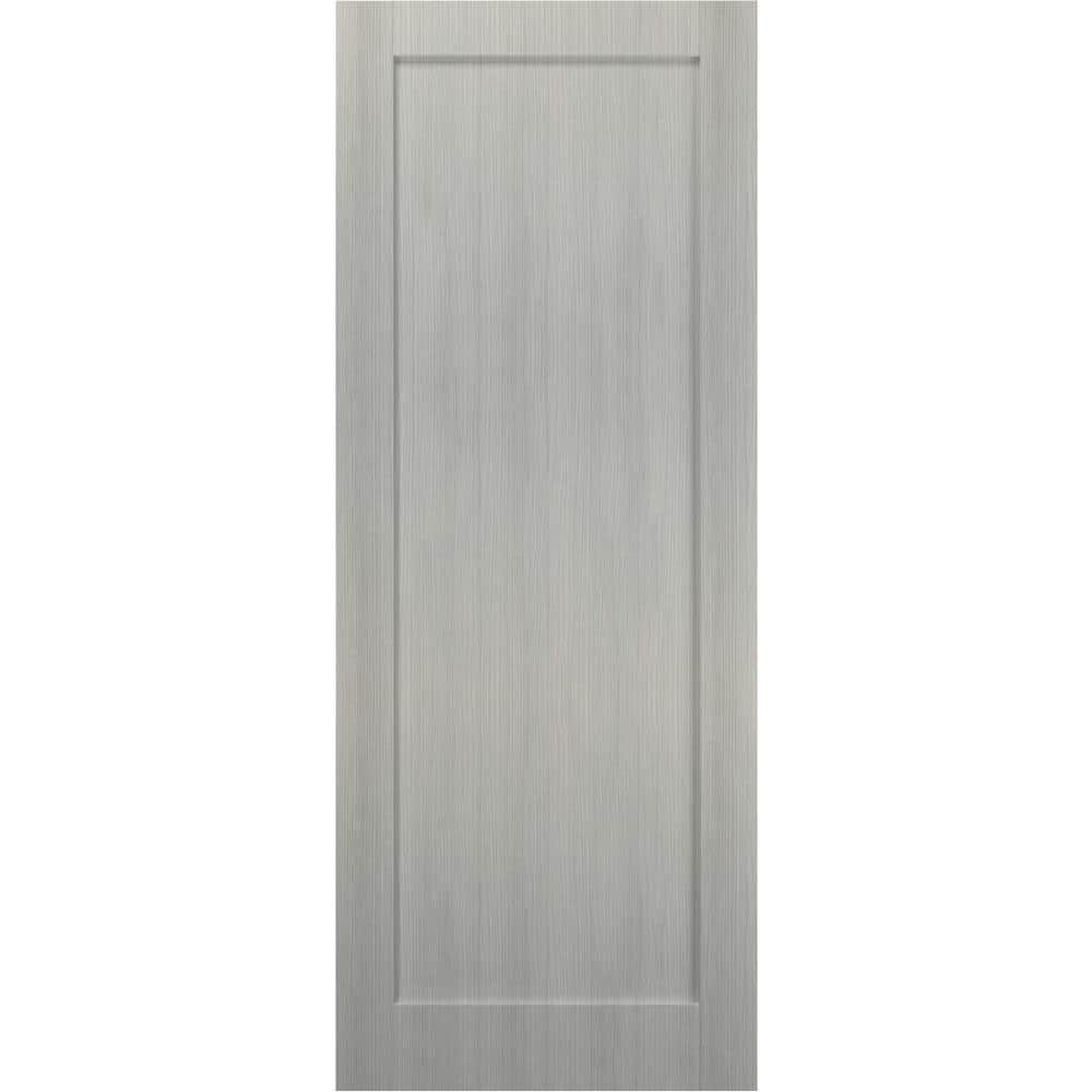 24 in. x 80 in. Single Panel No Bore Solid MDF Gray Finished Pine Wood Interior Door Slab price history on PriceWatchPro