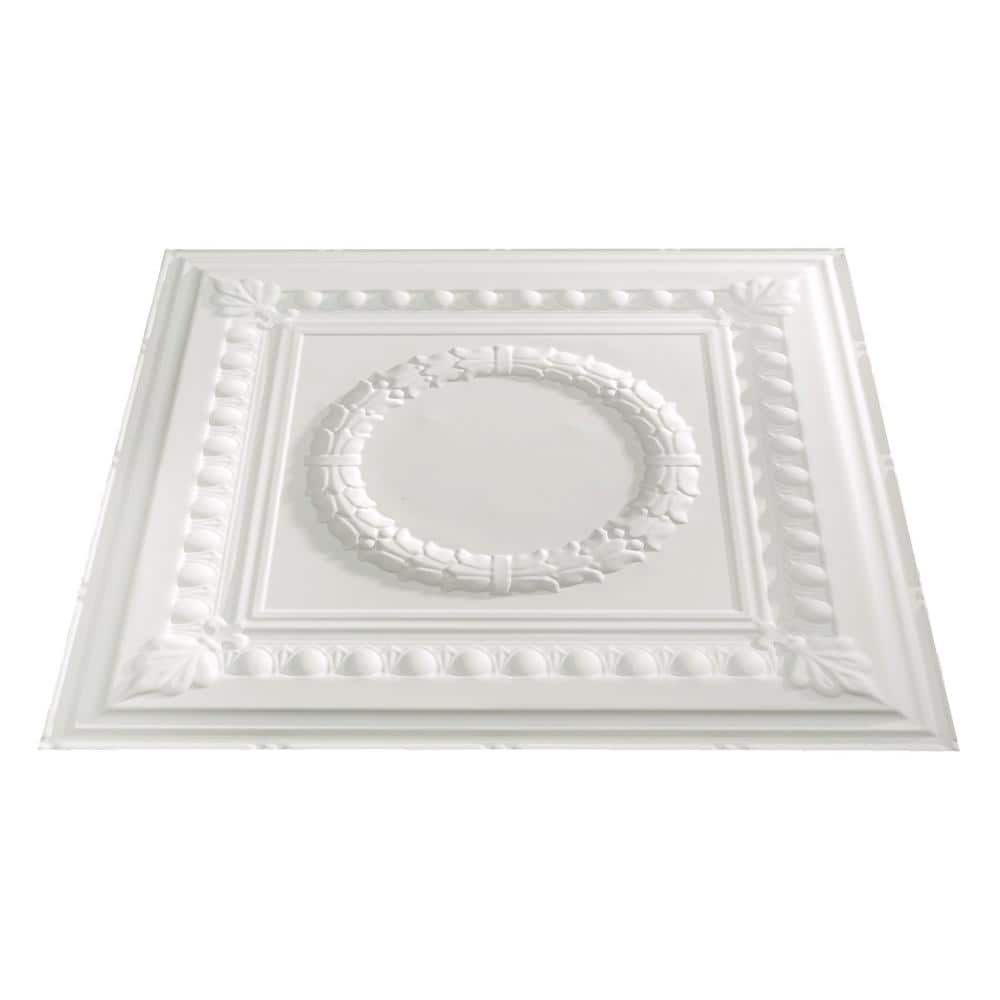 Matte White 24'' x 24'' Textured PVC Ceiling Tiles