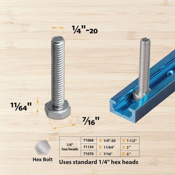 POWERTEC 48 in. Double-Cut Profile Universal T-Track with