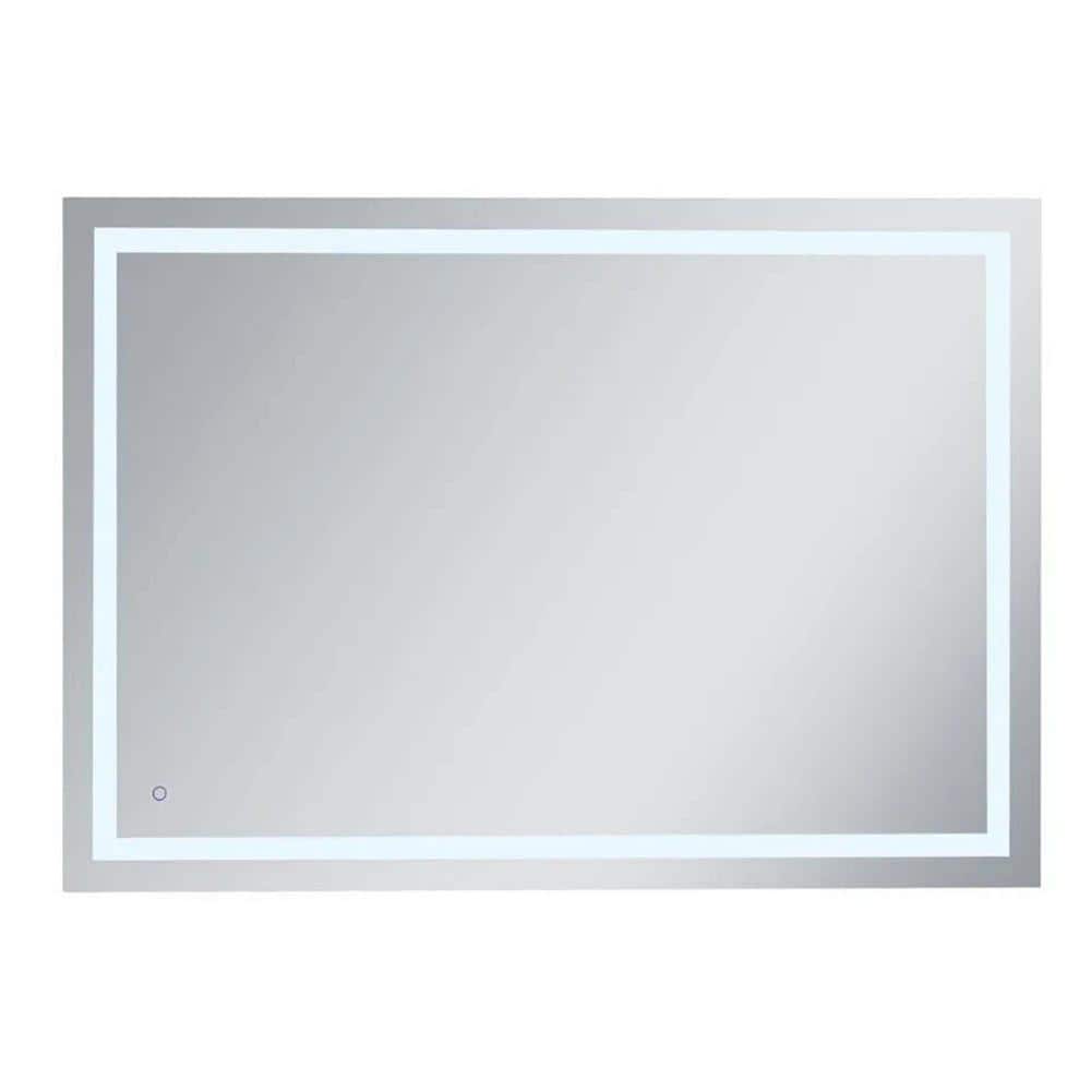 40 in. W x 24 in. H Rectangular Frameless Wall Bathroom Vanity Mirror in Wh