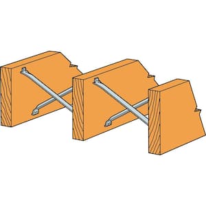 NCA 20-Gauge Galvanized Nailless Bridging for 2x10 and 2x16 Nominal Lumber