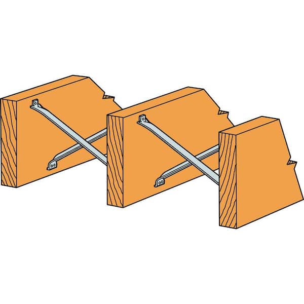 NCA 20-Gauge Galvanized Nailless Bridging for 2x10 and 2x16 Nominal Lumber