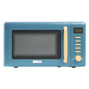 Nostalgia Retro 0.7 cu. ft. 700-Watt Countertop Microwave Oven in Aqua  NRMO7AQ6A - The Home Depot
