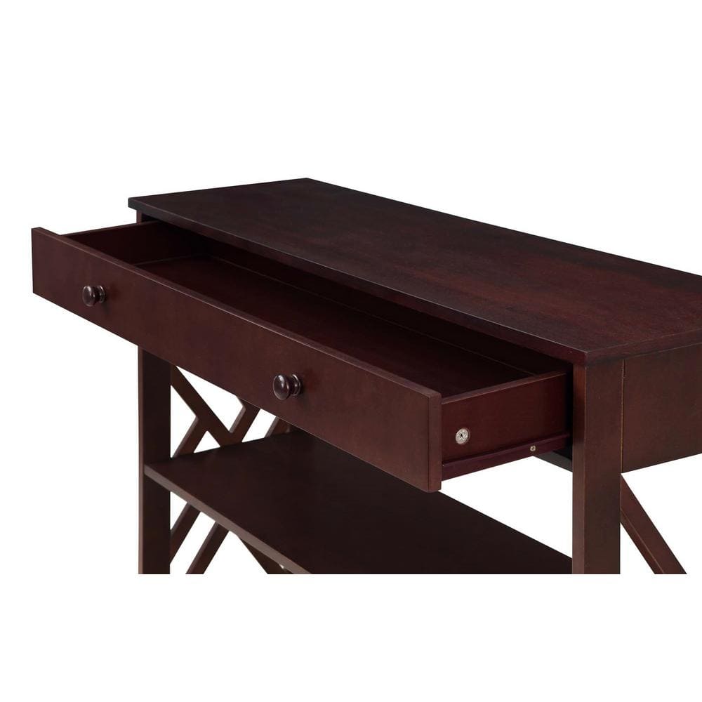 Espresso Titan Transitional Console Table with Storage