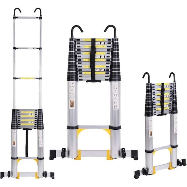 17.7 ft. Aluminum Telescoping Ladder with Locking Mechanism, 330 lb. Capacity