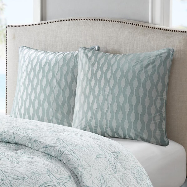 Maya Bay Blue Cotton Euro Sham