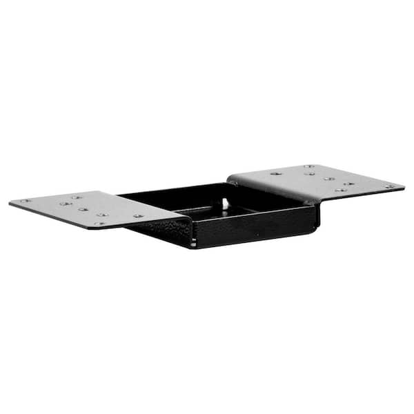 Universal Mailbox Post Adapter Plate-1 in. Height, Black