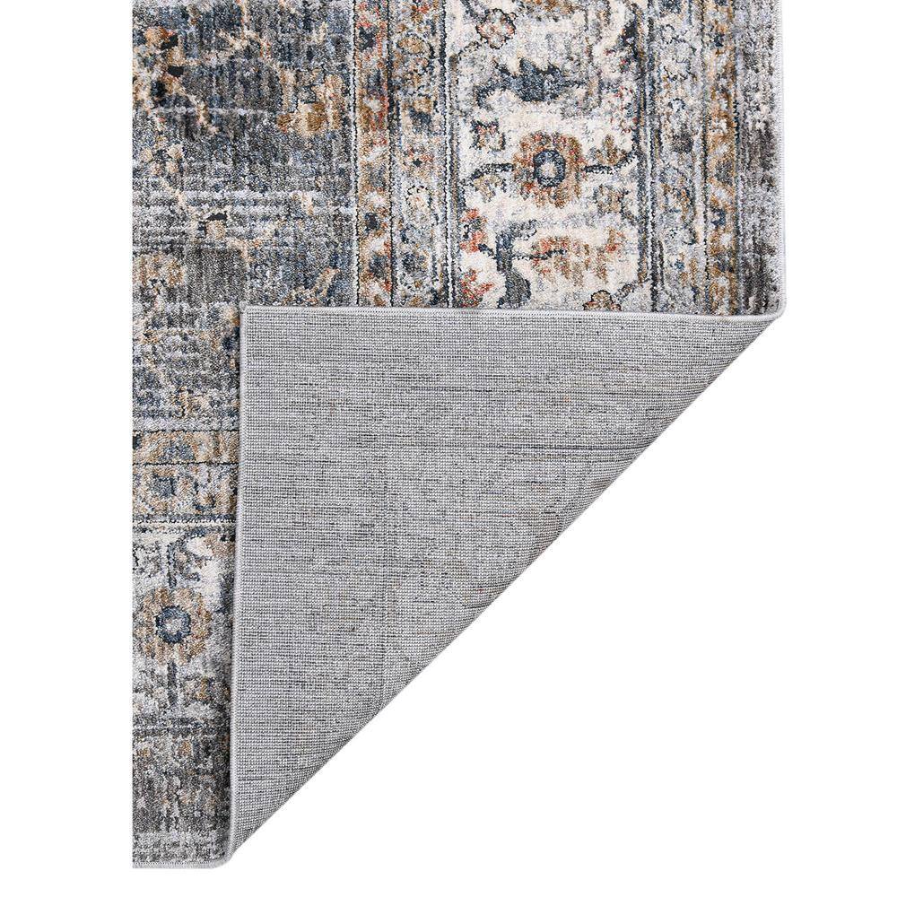 Charcoal Rectangular Oriental Synthetic Area Rug 5'3" x 7'6"