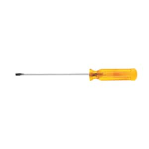 1/8 in. Cabinet-Tip Flat Head Screwdriver with 4 in. Round Shank