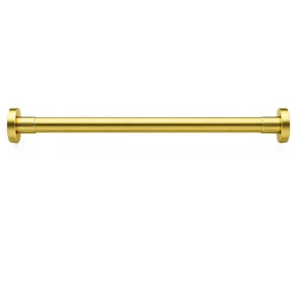 32 in. to 94 in. Metal Adjustable Tension Shower Curtain Rod in Gold, No Drill, Non Slip, Rustproof