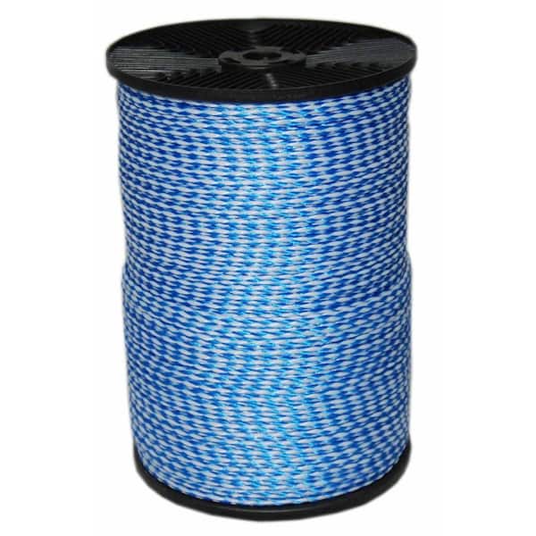 Blue/white.USA 500 ft spool of 3/16" hollow braid Polyethylene rope