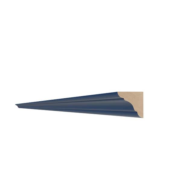 Home Decorators Collection 96 in. W x 0.75 in. D x 0.75 in. H Solid Wood Kitchen Cabinet Inside Corner Molding in Mythic Blue