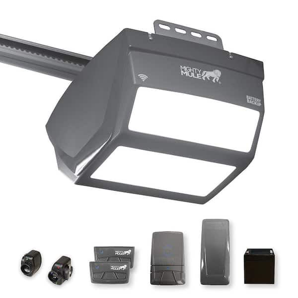 Mighty Mule 1-1/4 HP Smartphone Controlled Garage Door Opener with Built-In LED Lighting and Ultra-Quiet Belt Drive
