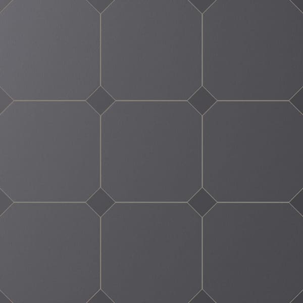 Vaudeville Octagon Antracita 8 in. x 8 in. Porcelain Floor and Wall Tile (10.75 sq. ft. /Case)