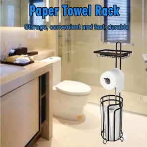 Bathroom Tissue Paper Roll Stand, Toilet Paper Roll Storage Holder, Free-Standing Toilet Paper Holder