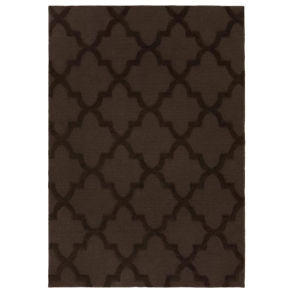 Garland Rug Quatro 5 Ft. x 7 Ft. Area Rug Mocha 