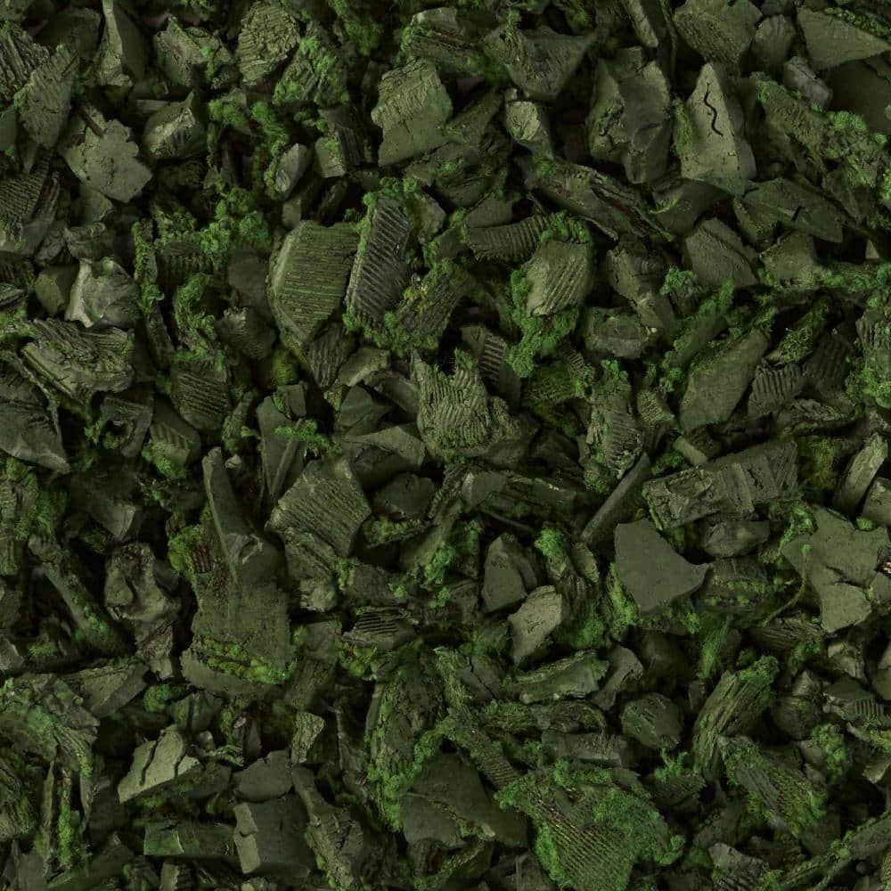 GroundSmart Green Recycled Rubber Mulch Nuggets, 37.5 Cu Ft