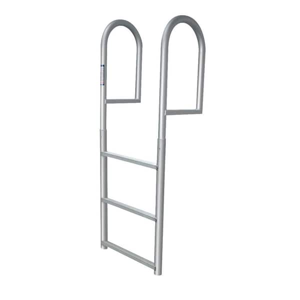 Tommy Docks 3-Rung Standard Ladder Kit, Aluminum Dock Ladder for Lake, Aluminum Step Ladder for Dock, Non-slip Marine Ladder