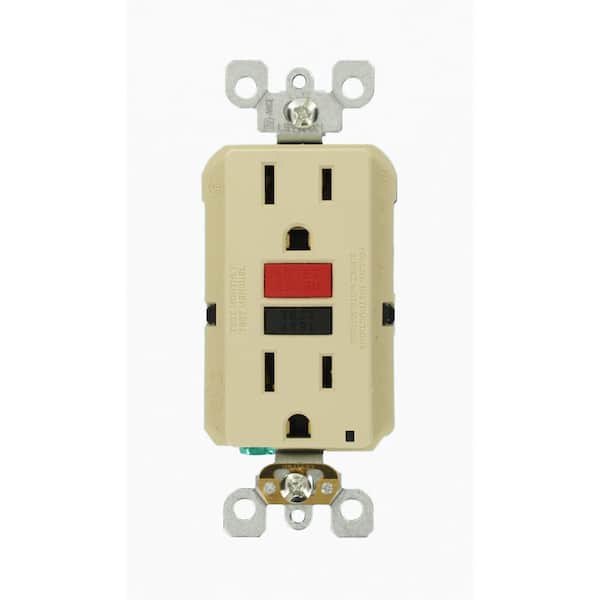 15 Amp 125-Volt Duplex Self-Test Slim GFCI Outlet, Ivory (4-Pack) GFNT1-R4I
