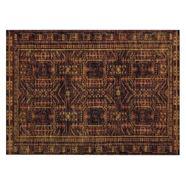 Chantille Machine Washable Indoor/Outdoor Abstract ACN1920 Paprika 2 ft. x 3 ft. Accent Rug