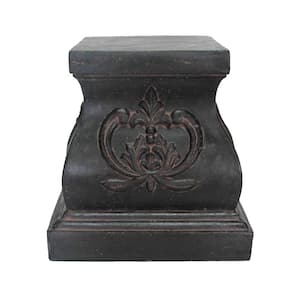 18.25 in. Aged Charcoal Finish Stone Fiberglass Pedestal