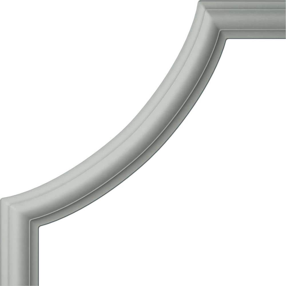 12" White Urethane Ashford Smooth Panel Moulding Corner