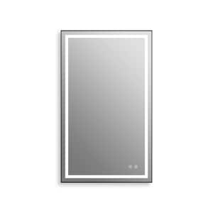 24 in. W x 32 in. H Rectangular Aluminum Framed LED Light with 3 Color and Anti-Fog Wall Mount Bathroom Vanity Mirror