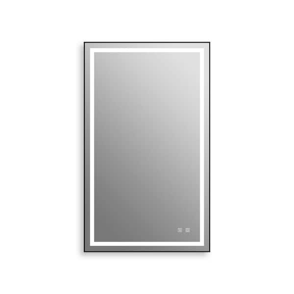 ELLO&ALLO 24 in. W x 32 in. H Rectangular Aluminum Framed LED Light with 3 Color and Anti-Fog Wall Mount Bathroom Vanity Mirror