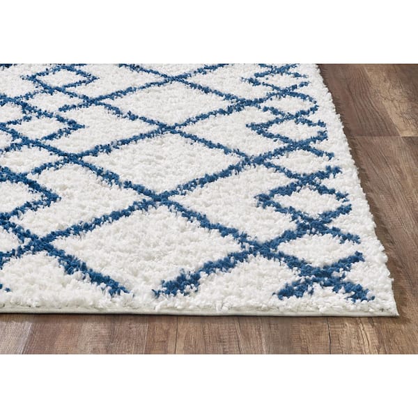 Pax Ivory Blue Trends 2 ft. x 8 ft. Runner Rug