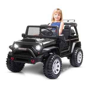 2.4G Remote Control Kids Ride On Truck Car 12-Volt Electric Vehicle with Music/MP3 Player/Bluetooth, Black