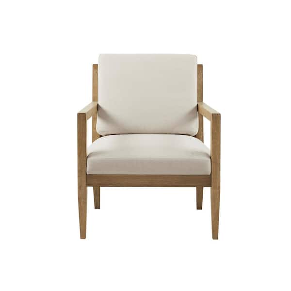 Madison Park Bianca Ivory Arm Chair with Upholstered