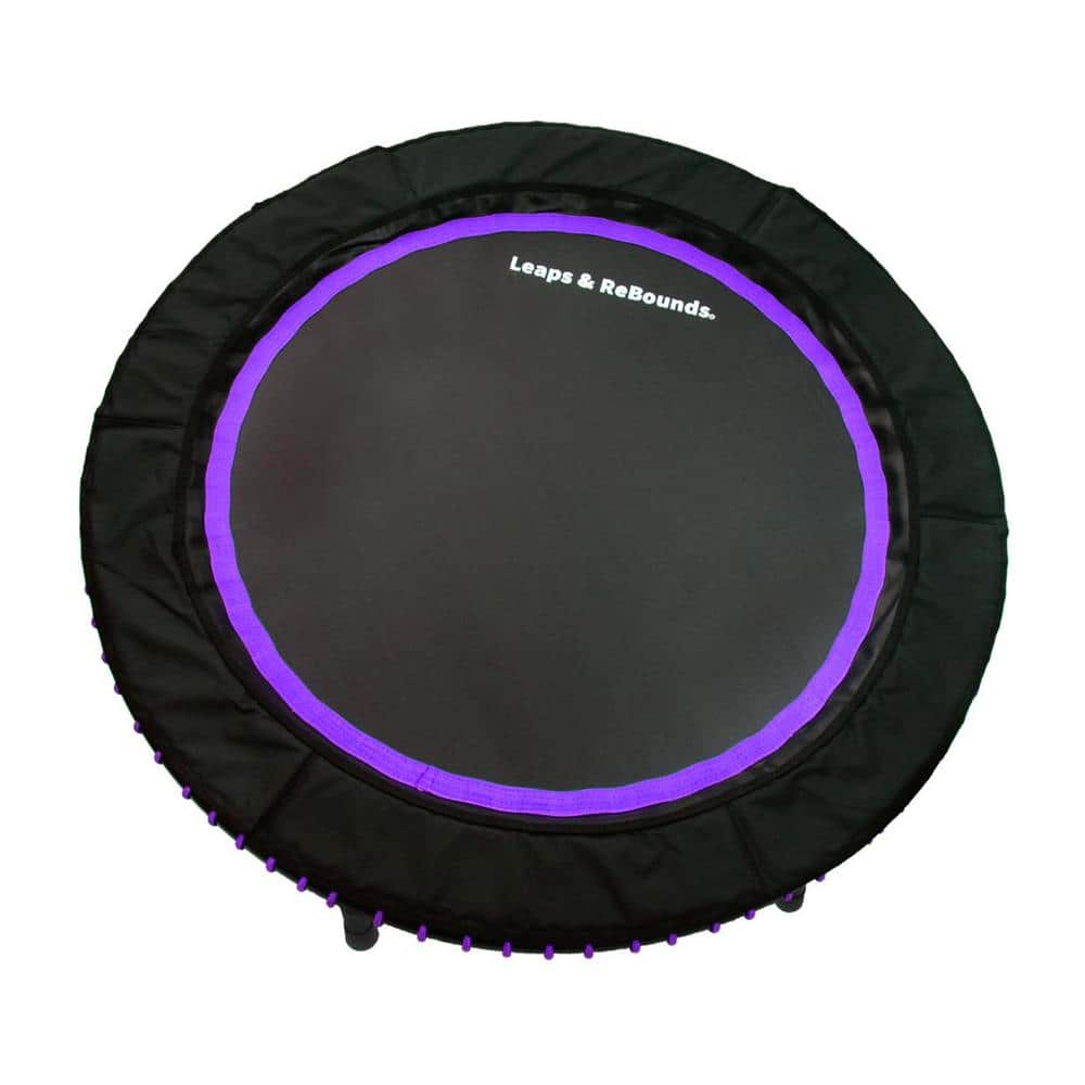 48 in. Mini Fitness Trampoline and Rebounder Gym Equipment, Purple