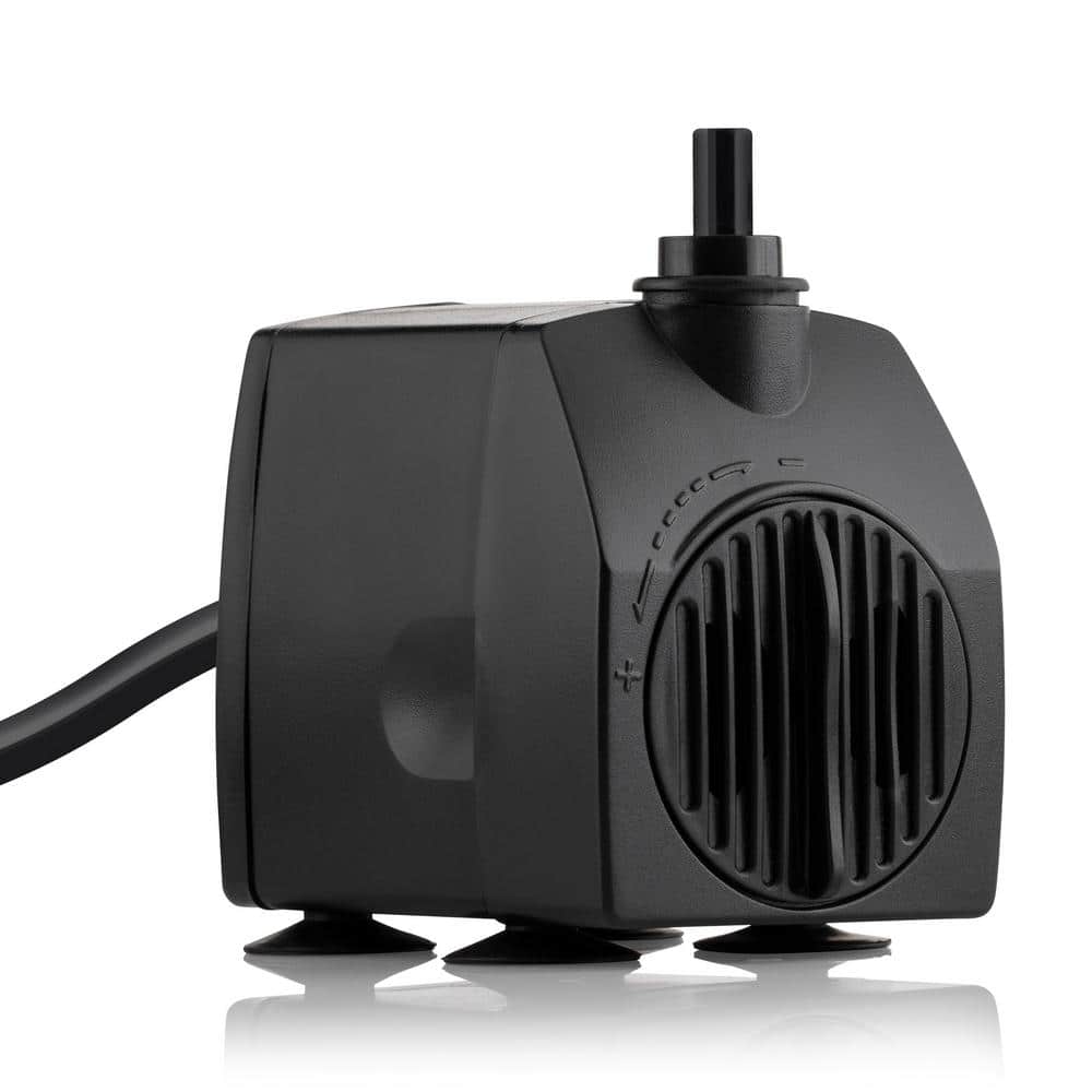 Compact Black Ceramic Submersible Fountain Pump with 6 ft. Cord