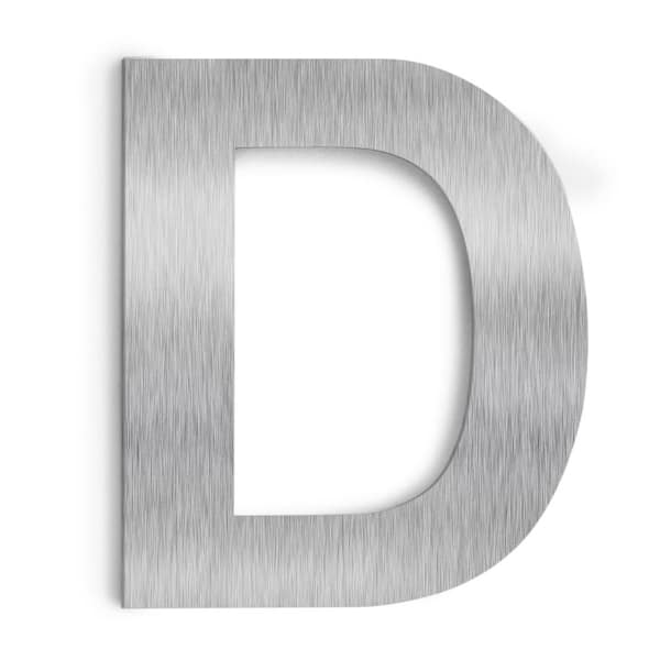 Barton 6 in. Satin Stainless Steel Floating House Letter D 90125 - The ...