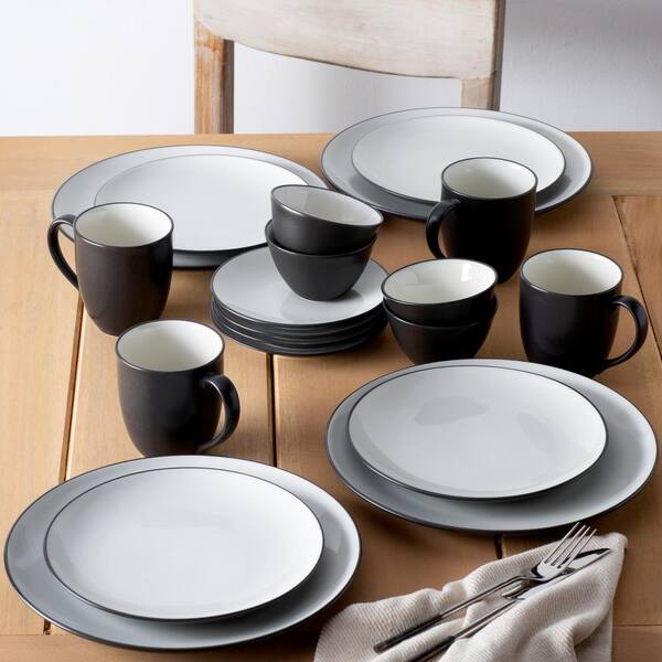 Noritake Colorwave Graphite 20-Piece (Black) Stoneware Dinnerware