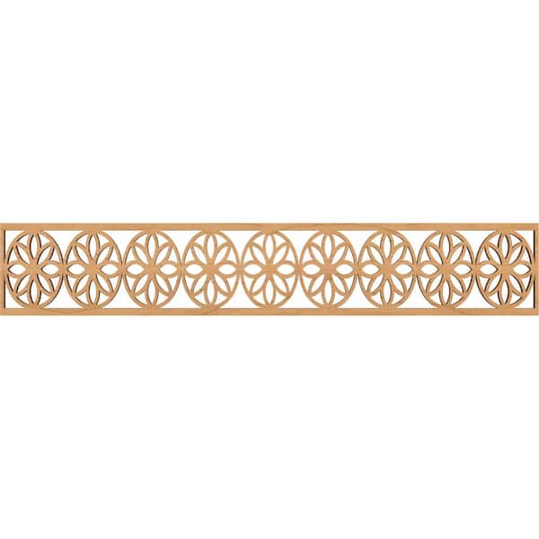 Ekena Millwork Blume Fretwork 0.375 in. D x 46.625 in. W x 8 in. L Maple Wood Panel Moulding
