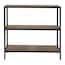 30 in. Gray Oak Metal 3-shelf Standard Bookcase with Open Back