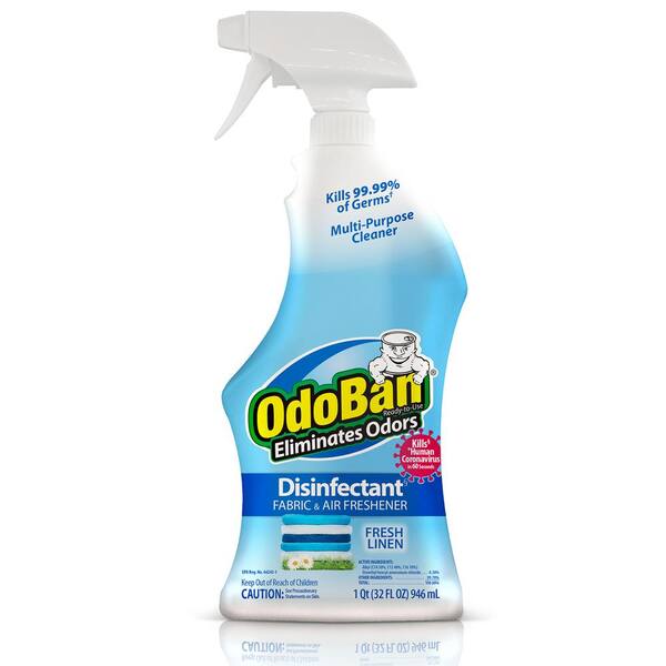 Odoban 32 Oz Fresh Linen Disinfectant, Garage Odor Eliminator Home Depot
