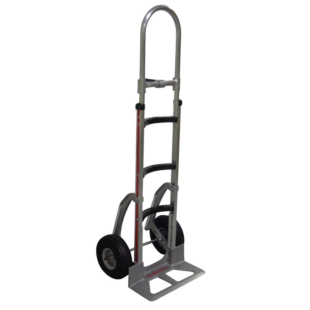 Magliner HRK55AUA43 Self-Stabilizing Hand Truck 500 lb Capacity Inc. Vertical Loop Handle 4-Ply Pneumatic Wheels Curved Back Frame 