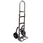 500 lb. Capacity Hand Truck with Curved Frame, Vertical Loop Handle, Cast Nose Plate, Pneumatic Wheels, Stairclimbers