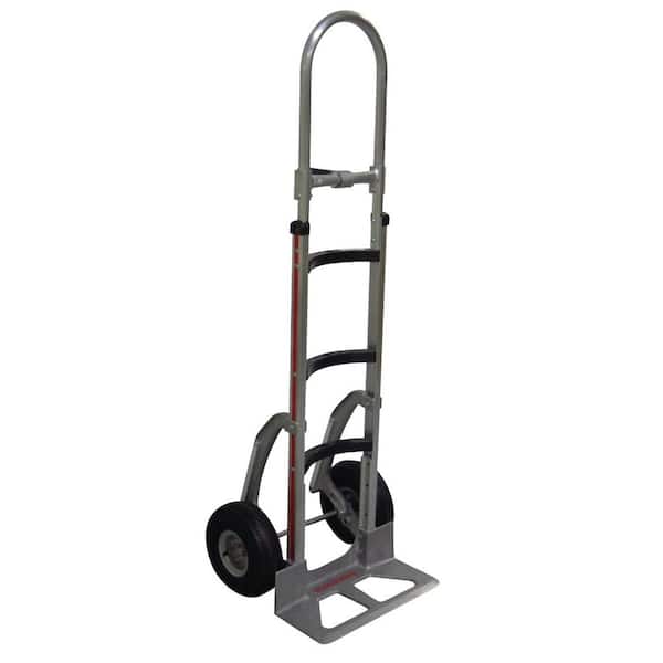 Magliner 500 lb. Capacity Hand Truck with Curved Frame, Vertical Loop Handle, Cast Nose Plate, Pneumatic Wheels, Stairclimbers