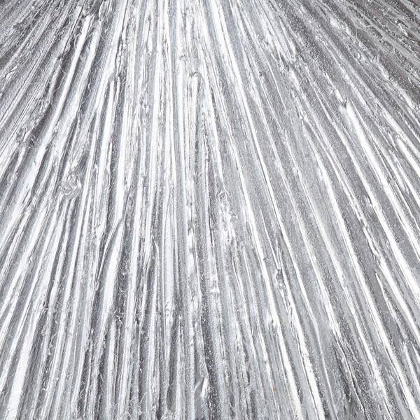 Contemporary Sunburst Unframed Silver Hand Painted Dimensional