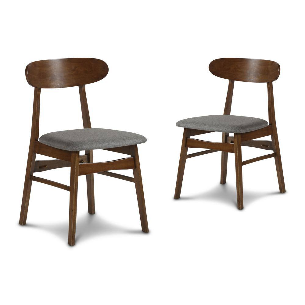 Morocco Walnut Brown Mid-Century Modern 5-Piece Dining Set