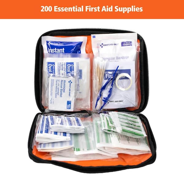 HDX Zipper Pouch 200 Piece First Aid Kit 52420 - The Home Depot