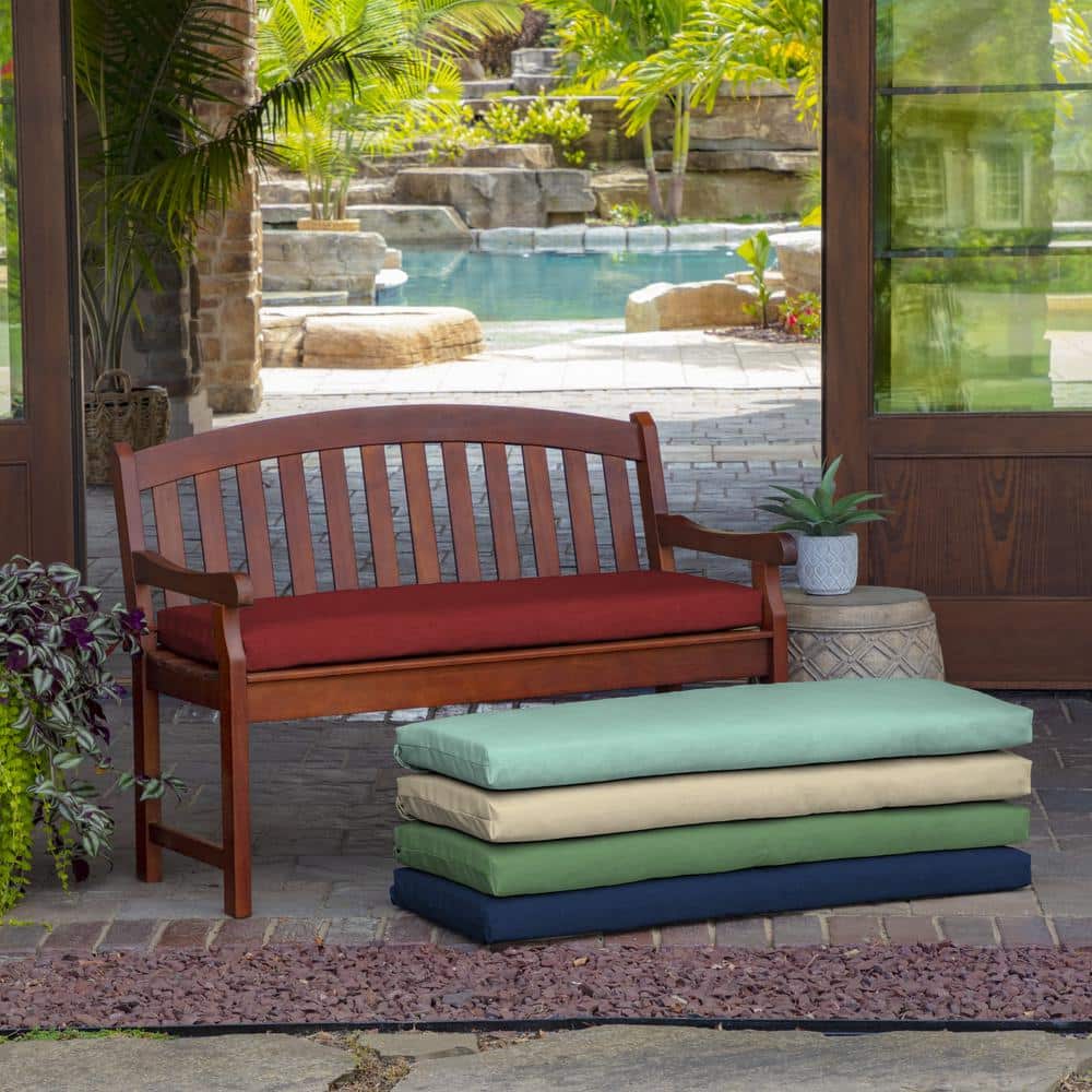 Ruby Red Sun Resistant Outdoor Bench Cushion