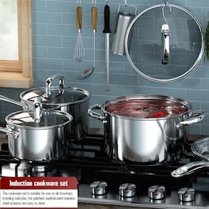 Denmark Stax 7-Piece Red Stainless Steel Stackable Cookware Set  TTU-14895-EC - The Home Depot